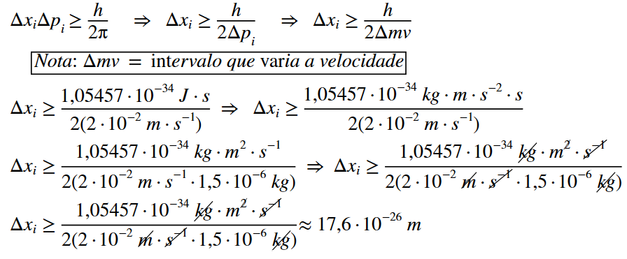 Como usar a formula do principio de incerteza ? Scree297