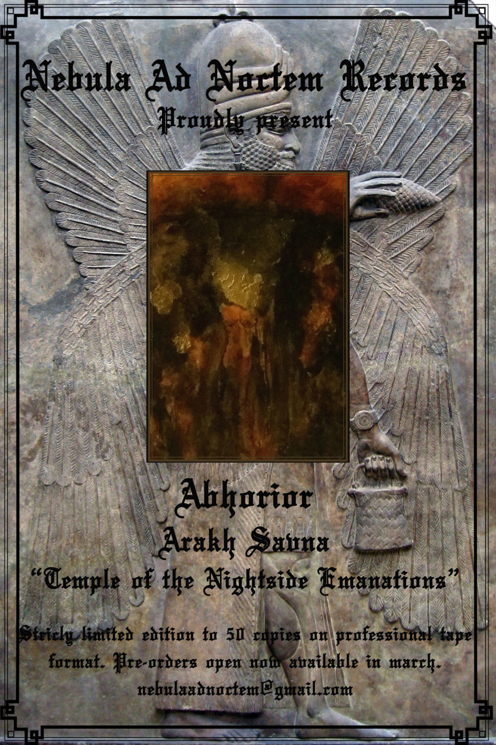 Abhorior - Arakh Savna "Temple of the Nightside Emanations" (2019) Flyer_10