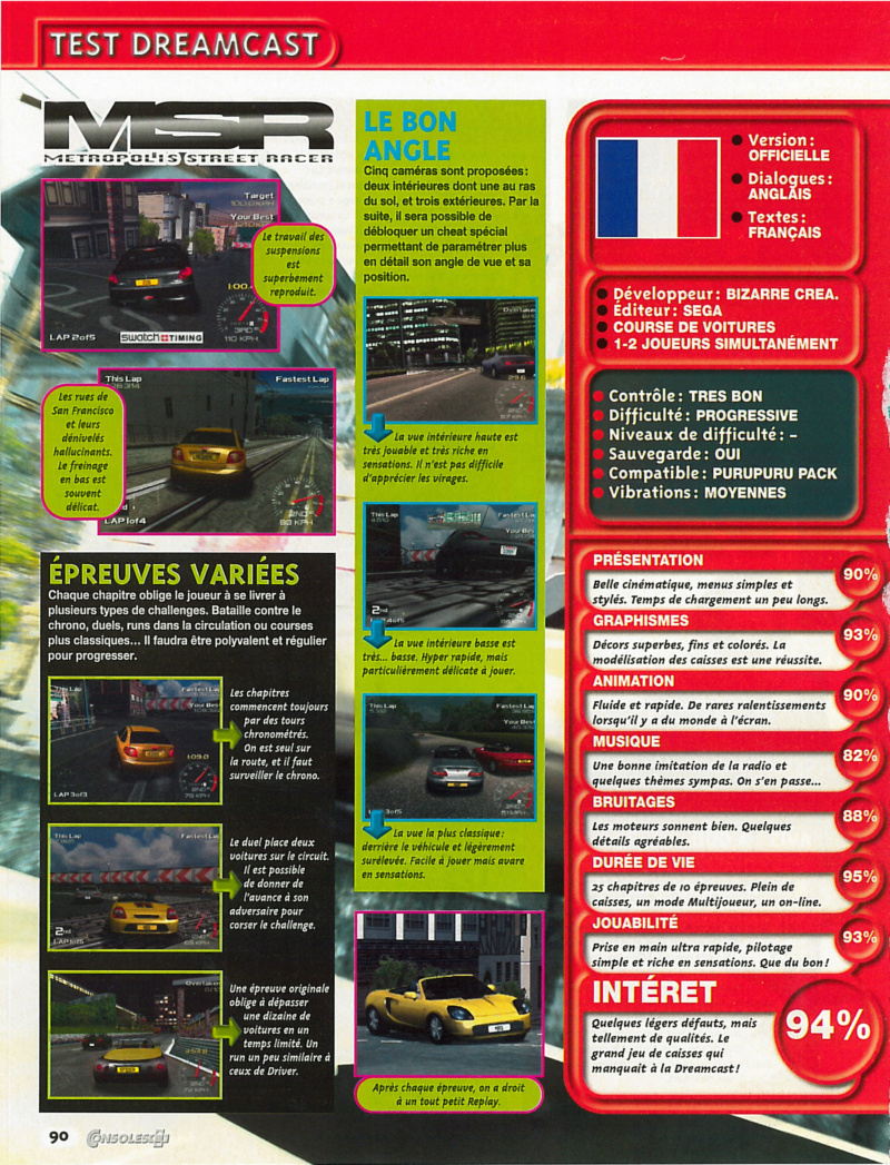 Dreamcast : Metropolis Street Racer (MSR)  Consol10