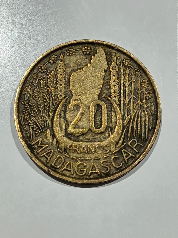 20 francos 1953 Madagascar 20220711