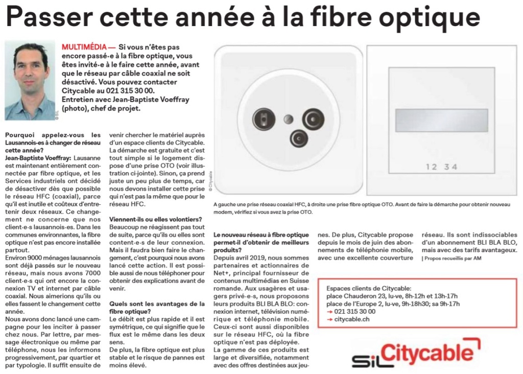 lausanne - Lausanne - Fibre optique et démantèlement du réseau coaxial Lausan10