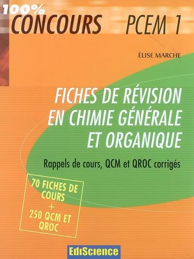 [chimie]: Fiches de révision en chimie générale et organique PCEM1 pdf gratuit  00026111