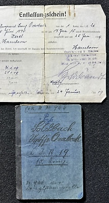 Soldbuch und Entlassungsschein Overbeck WW1 Img_0810