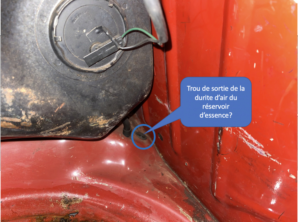 Fuite essence haut du réservoir