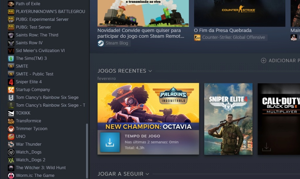 Troco conta steam com +80 jogos pagos. St210