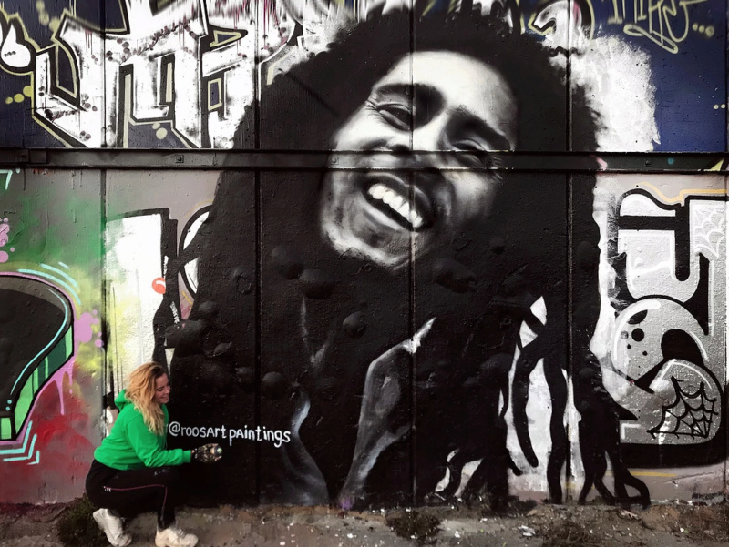 Bob Marley/  murals around the word. A325111