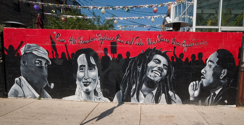 Bob Marley/  murals around the word. A338
