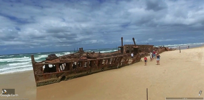 Ballade en [Océan /Mer] Les plus belles épaves de bateaux visibles sous Google Earth A420