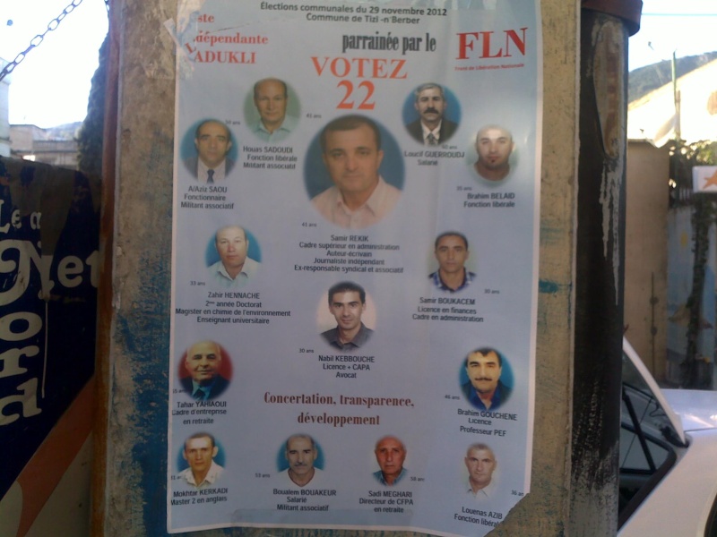Liste APC FLN Tizi N Berber   (29 Novembre 2012) 25112010