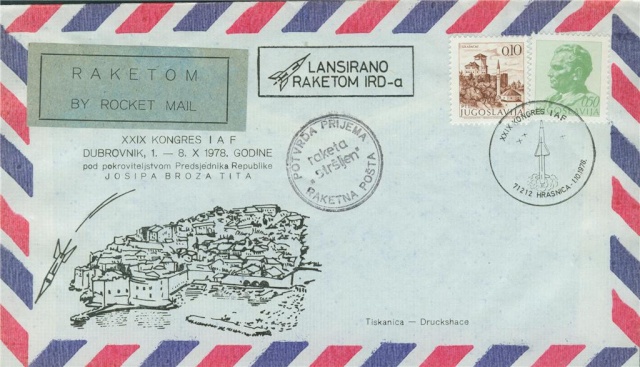 Fusée postale polonaise 1960 Timbre10
