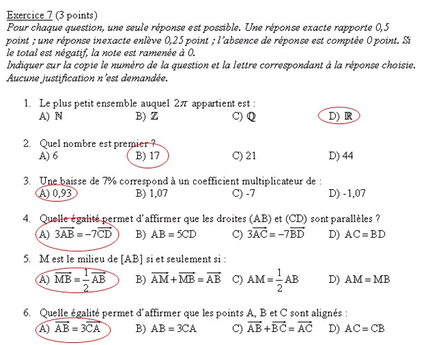 Correction du devoir surveillé : sujet N°2 Sujet_21