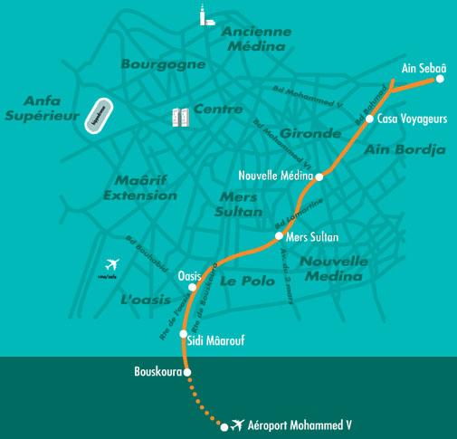 TRANSPORT EN COMMUN A CASABLANCA Plan10