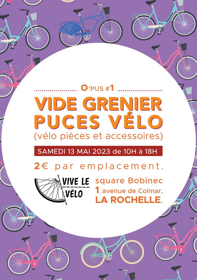 velo - Puces vide -grenier vélo à La Rochelle [ANNULEE] Affich10