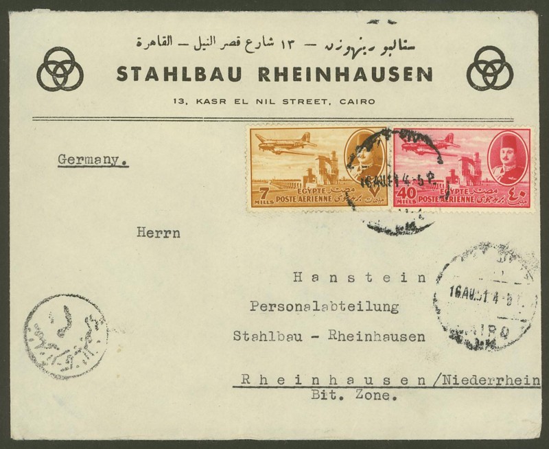 Ägypten - Briefe und andere Poststücke 0811