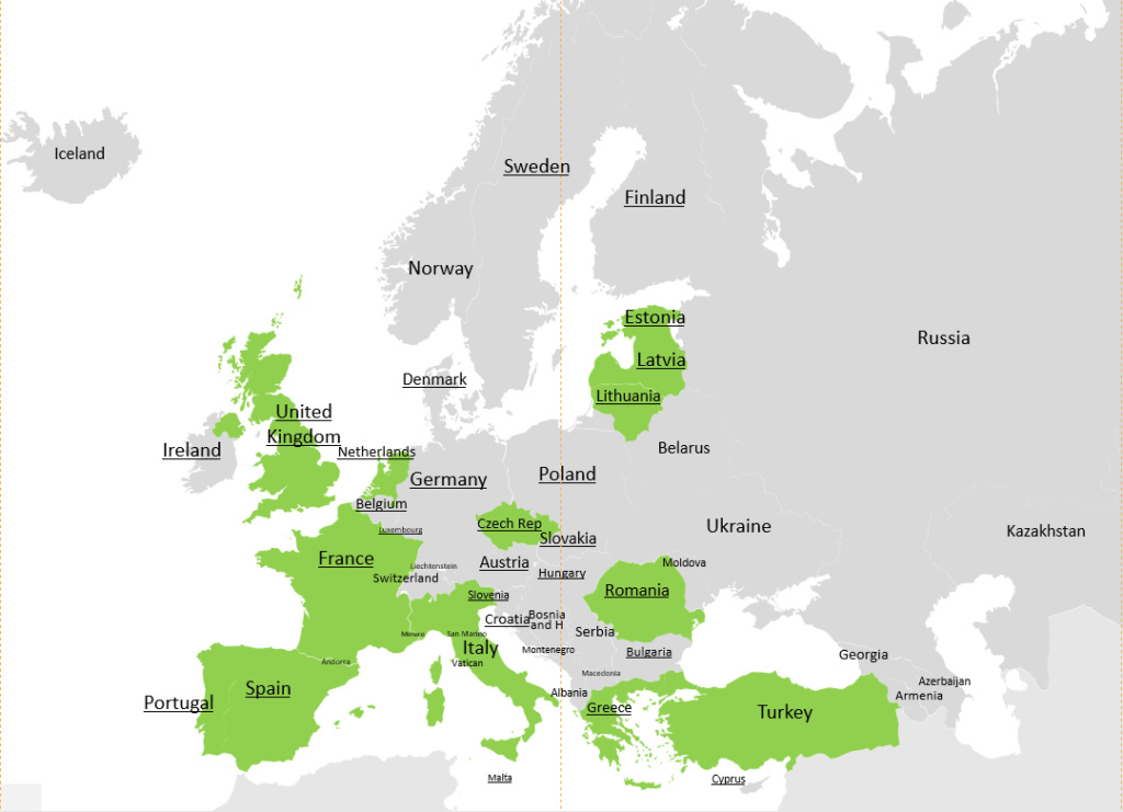 Lugares de Europa donde has estado Captur50