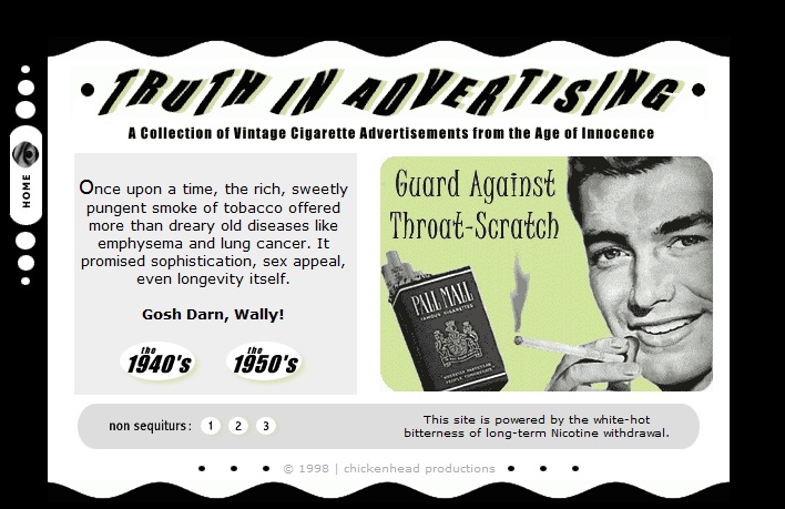Reklame za cigarete iz četrdesetih i pedesetih godina XX veka Screen10