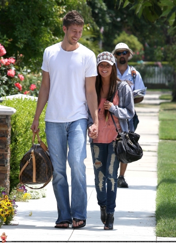 Ashley and Scott Speer returning to her home in Toluca Lake - June 1 Norm1090