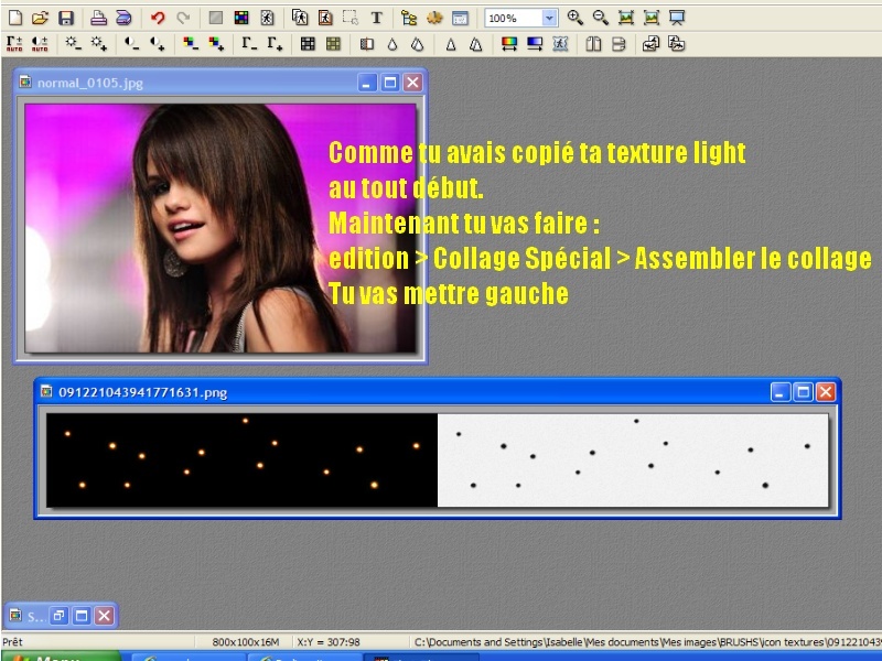 Poser une texture light. 310