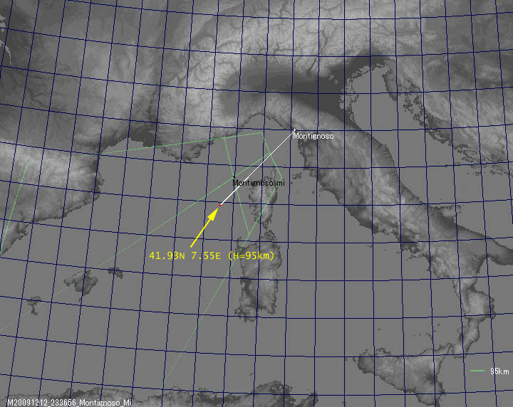 Gigantic jet captured by Italian Meteor and TLE Network Gmap9511