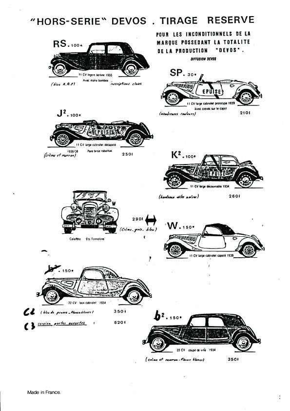 Citroën et Roland DEVOS > les Traction d'avant guerre Catalo15