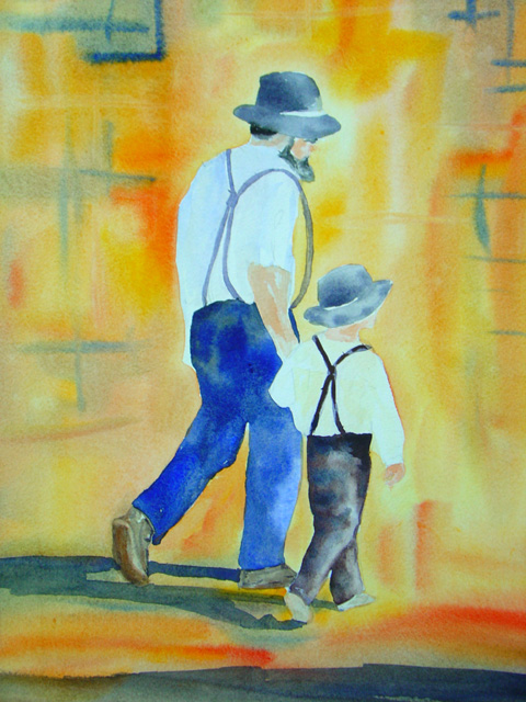 Pre et fils Amish Hommen10