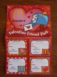 McDonald’s: Valentine’s Day Coupon Booklets  Mcdona10