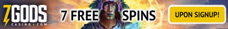 7 Gods Casino 7 Free Spins no deposit bonus $/€300 Bonus