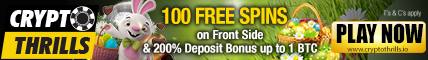 Crypto Thrills Casino 100 Free Spins No Deposit Bonus 200% Bonus Easter Crytpo10