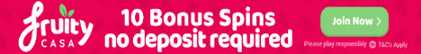 Fruity Casa Casino 10 Extra Spins No Deposit Bonus $/€100 Bonus Fruity12
