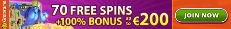 Gratorama Casino 70 Free Spins no deposit bonus 100% Bonus