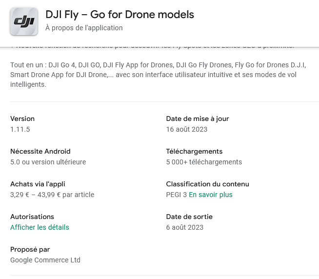 DJI Fly de retour sur le Play Store ? Image10