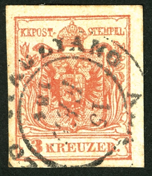 3 Kreuzer Type IIIb Maschinenpapier 1854 Stempel : welcher Ort ? 3_kr_t10