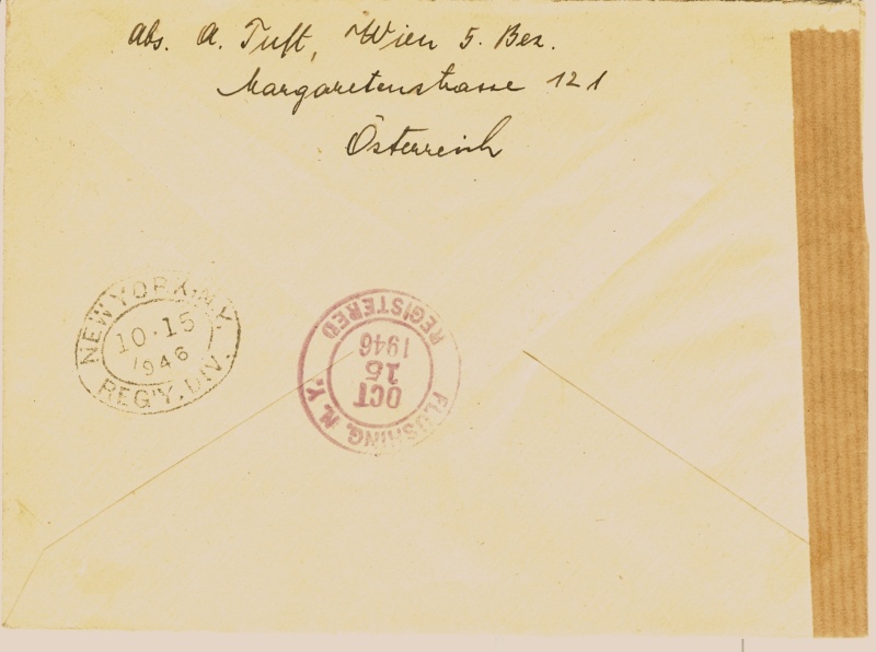 Postgebühren Flugpost Österreich 1946 Brief_11