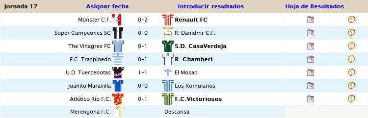 17ª JORNADA SUPERLIGA - HAZ TUS PRONOSTICOS (Hay partido el JUEVES) J1710