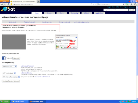 Xat chat register