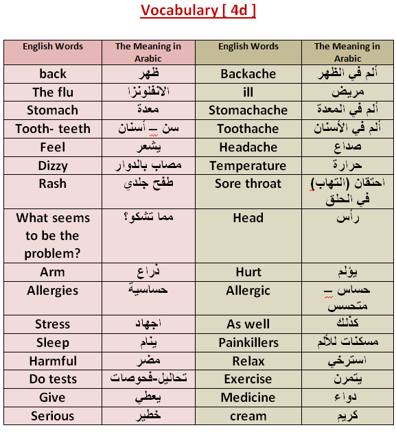 Vocabulary [4d] U_4_d10