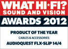 AudioQuest FLX/SLiP 14/4 Bi-Wire Speaker Cable - 6M What HIFI Awards 2012 Product of the Year  Audioq11