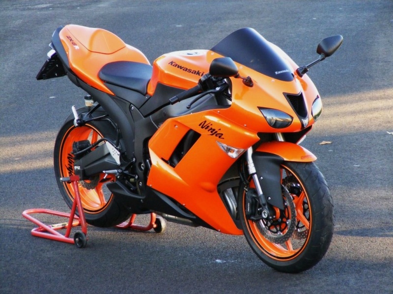 Кавасаки ниндзя zx6r оранжевый