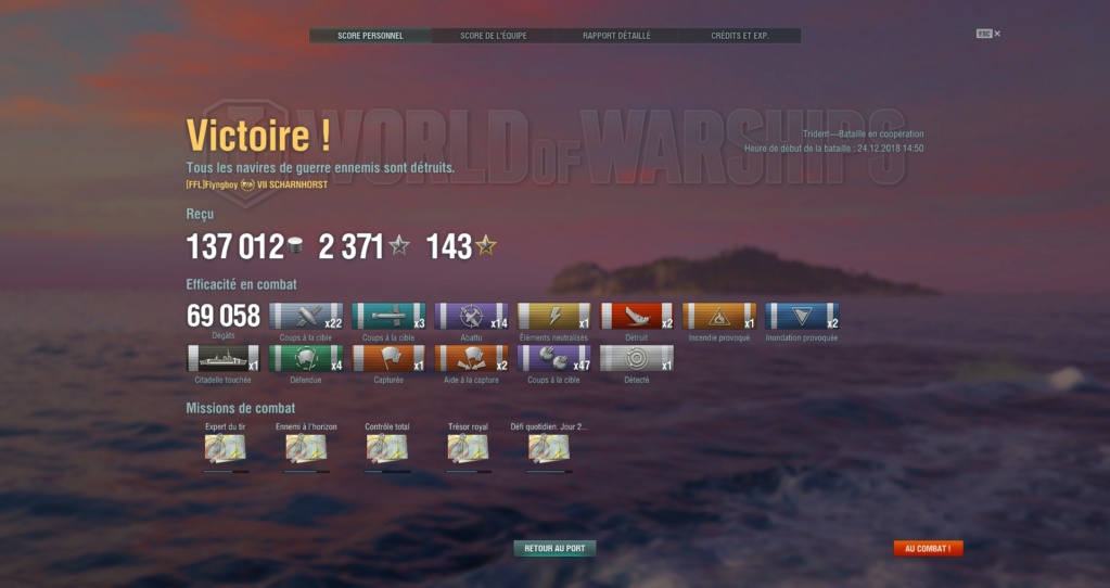 Batailles et défaites en mode héro sur WOWS Shot-122