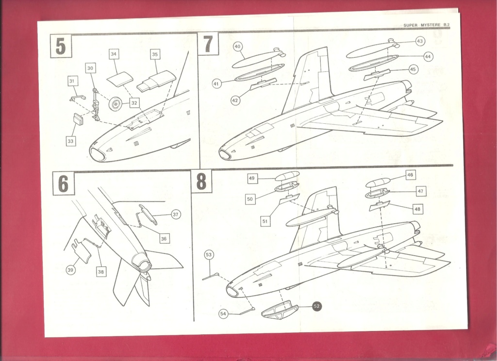 MYSTERE - [AIRFIX] DASSAULT SUPER MYSTERE B.2  1/72ème Réf 03020 Notice Airfix36