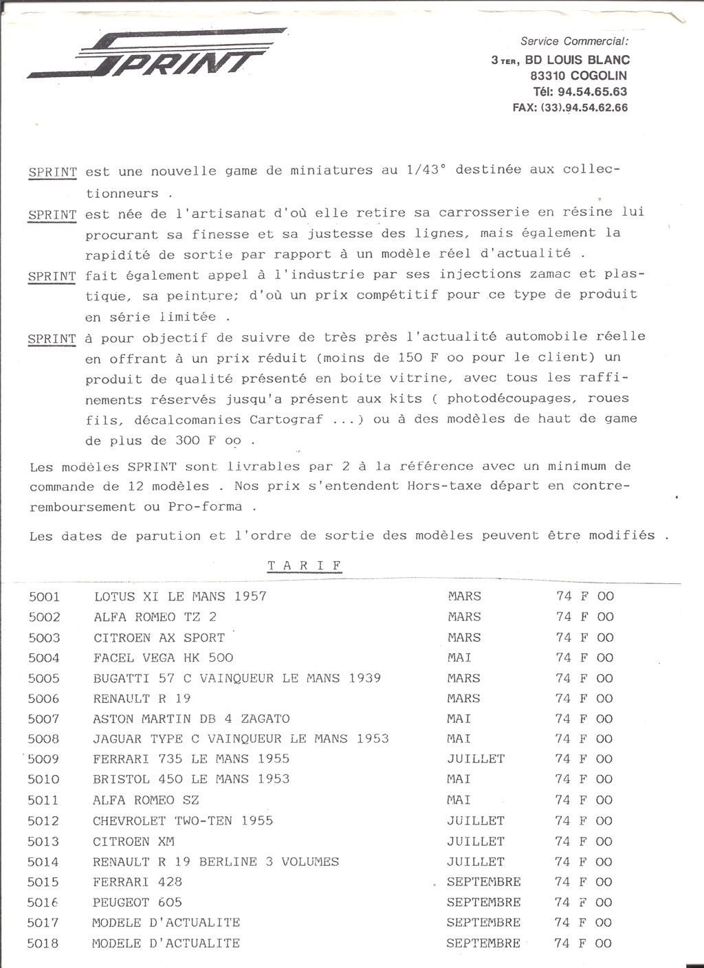 [PROVENCE MOULAGE 1989] Pochette avec catalogues et tarif revendeur 1989 Proven15
