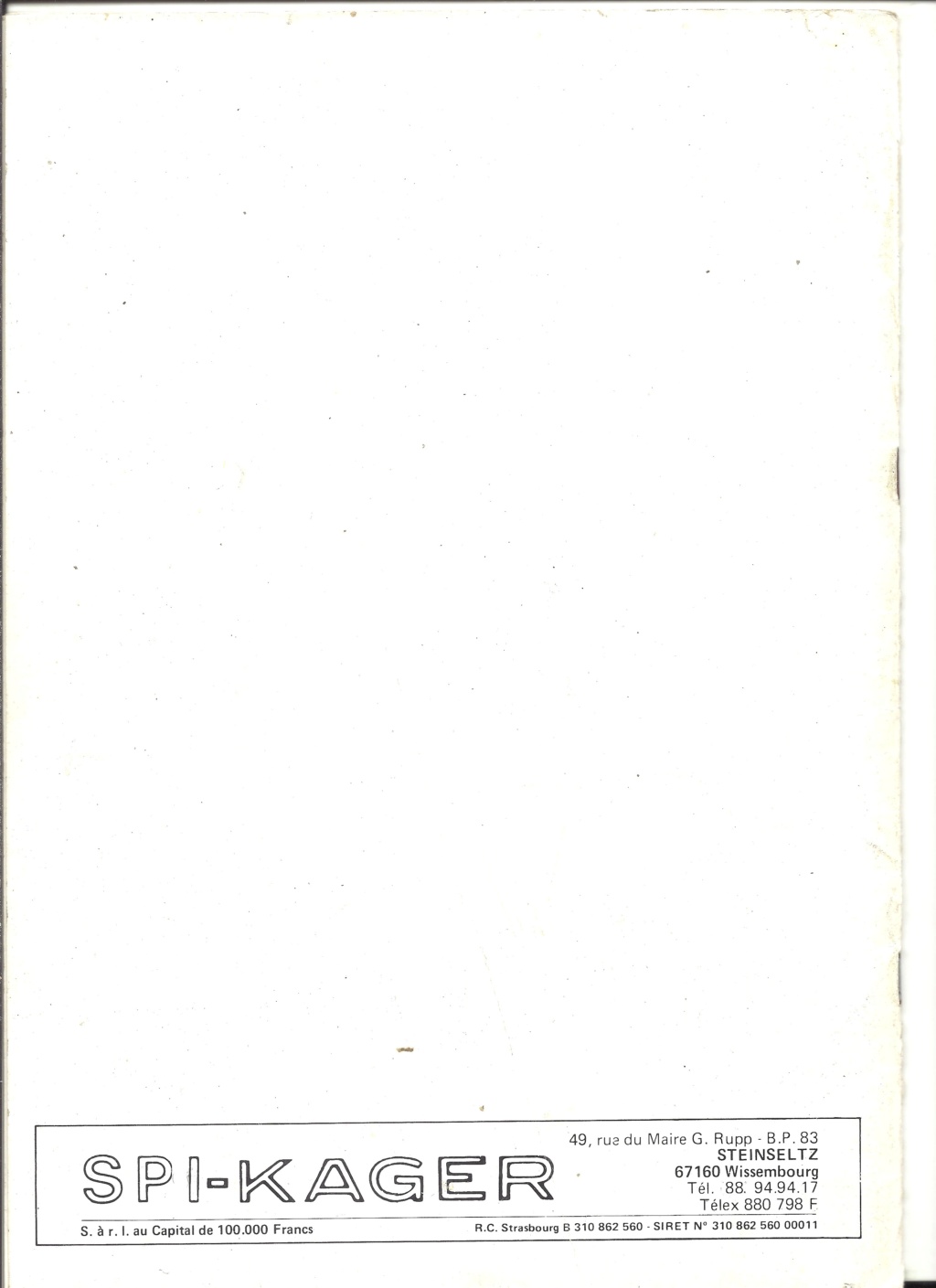 [SPI KAGER 1986] Catalogue FUJIMI 1986 Spi-ka92