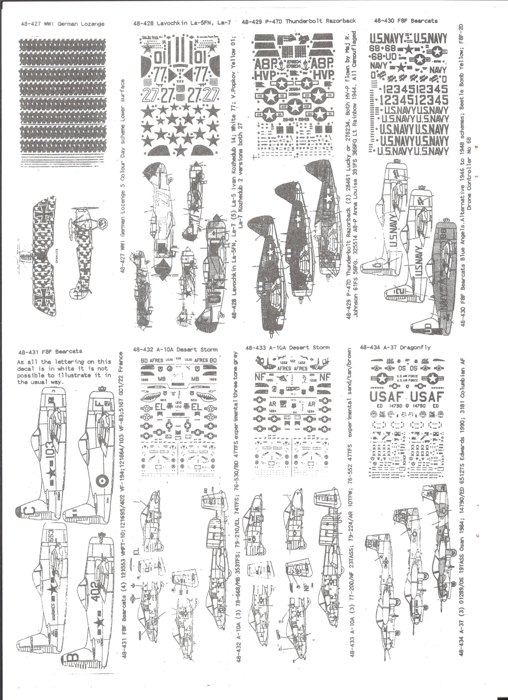 [SUPERSCALE DECALS & XTRADECAL 1993] Catalogue 1993 Super170