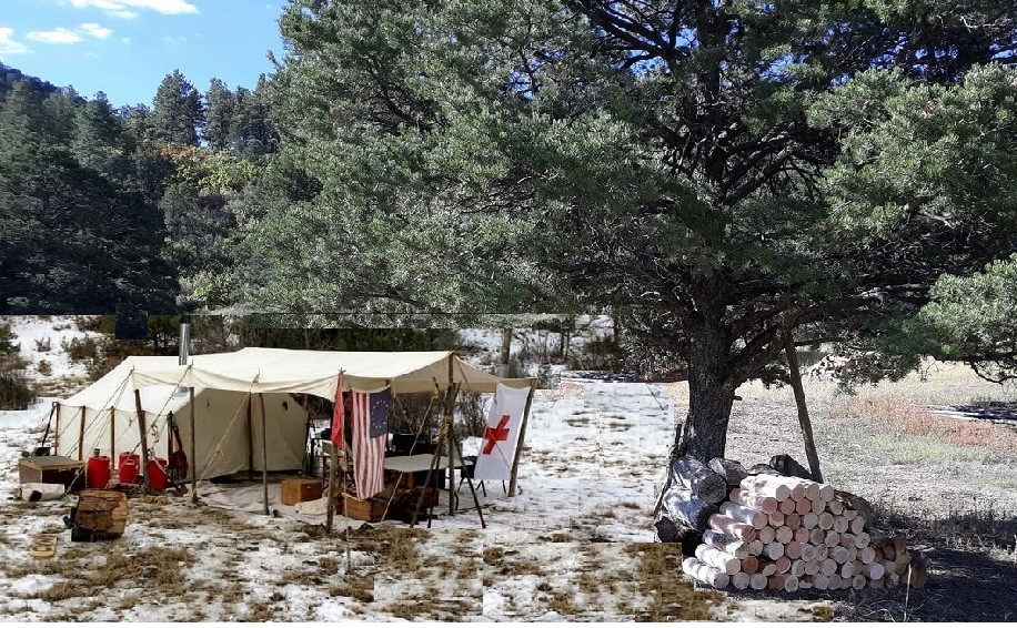 2022 Santa Fe Trail Rendezvous- Winter Survivor' Encampment  Camp10