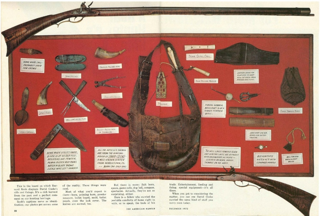 An Original 1772 Hunting Pouch w/Rifle. Cooke_10