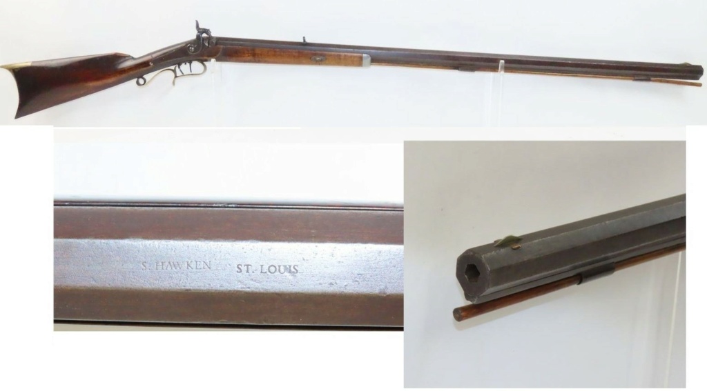 Antique Half-Stock S. Hawken Saint Louis Long Rifle. Hawken10