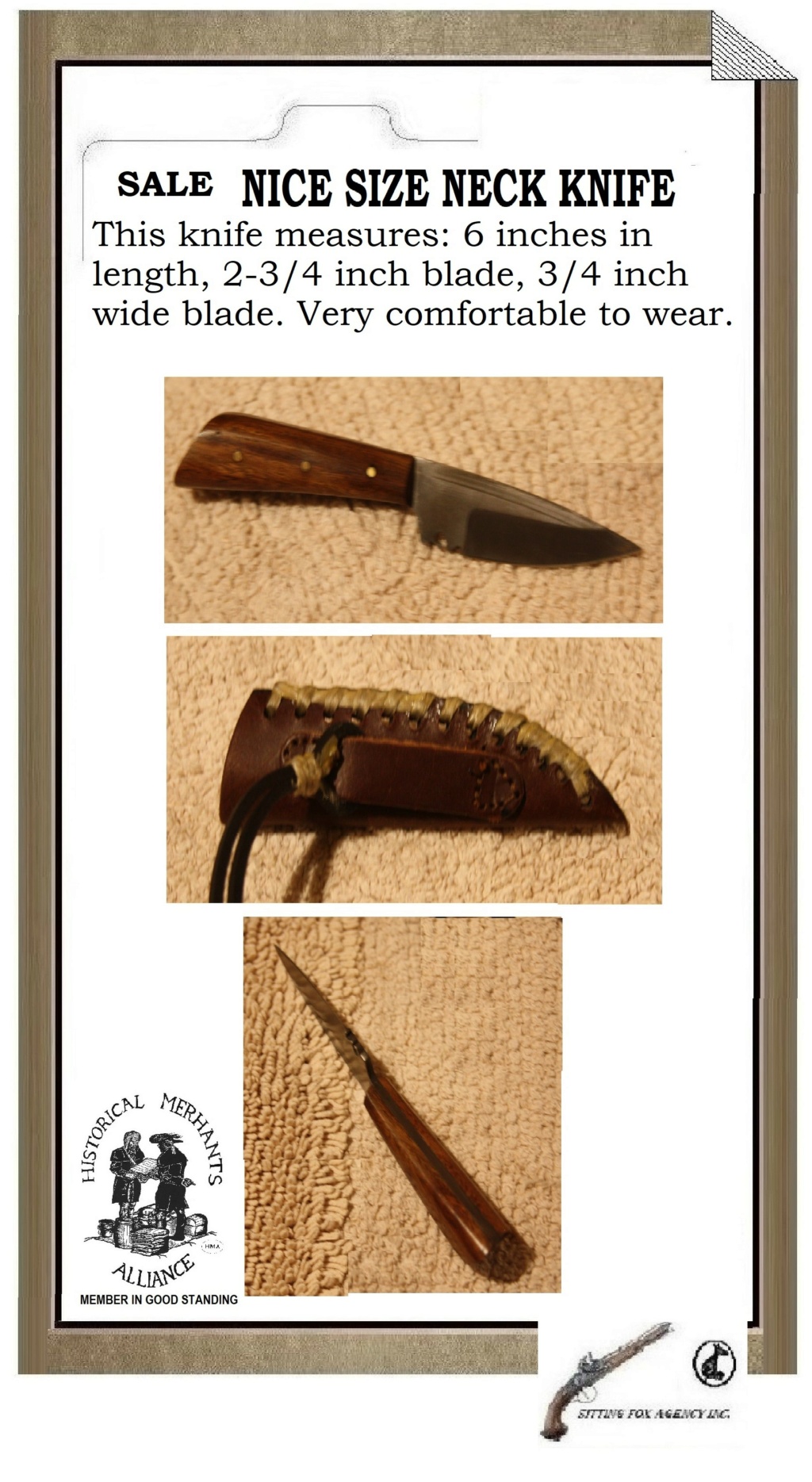 SMALL NECK KNIFE WITH SHEATH (NEW) Neck_k10