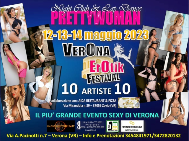 12-13-14 maggio 2023 - VERONA EROTIK FESTIVAL - PRETTYWOMA NIGHT CLUB & LAP DANCE - VERONA (VR) 4x3_ve12