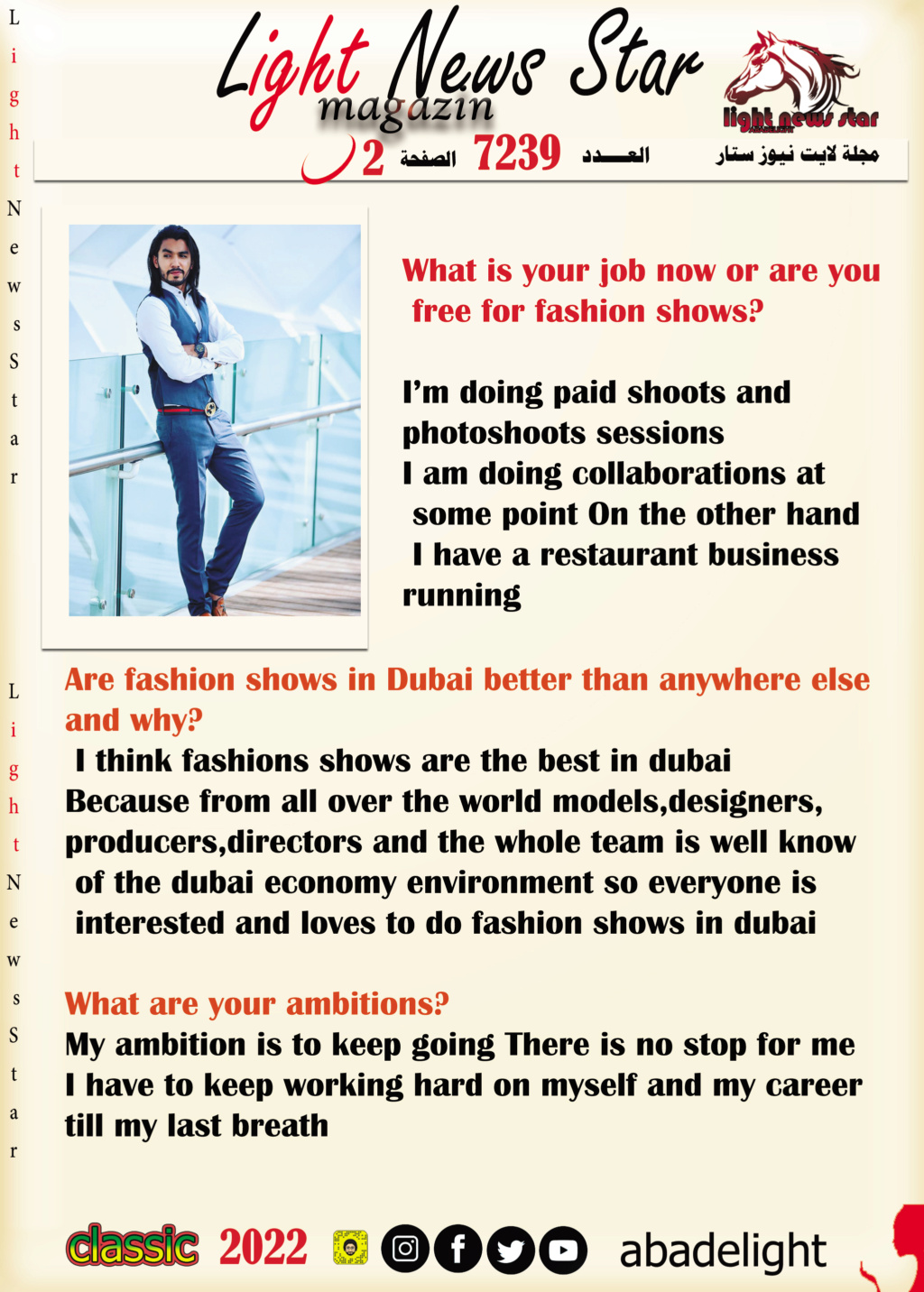 light news star - Ummer Abbas the shining star in the fashion industry Aoo262