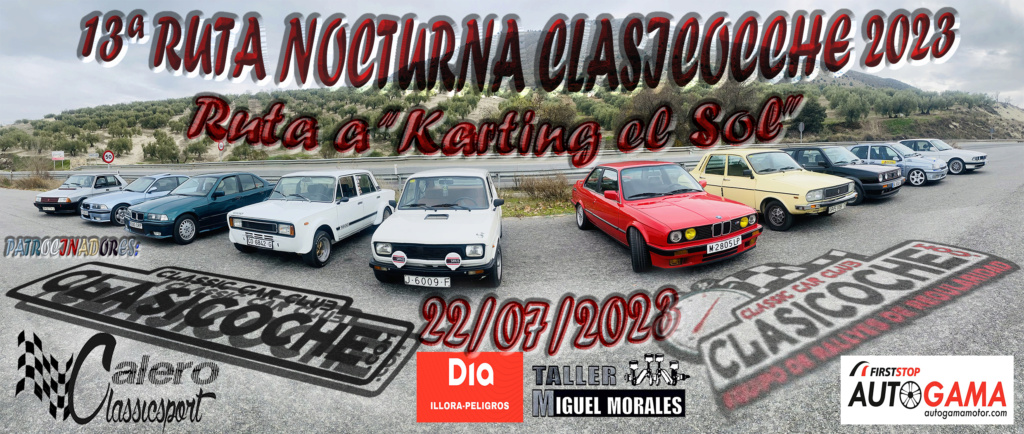 XIII RUTA NOCTURNA CLASICOCHE 2023 - RUTA A KARTING EL SOL Cartel10